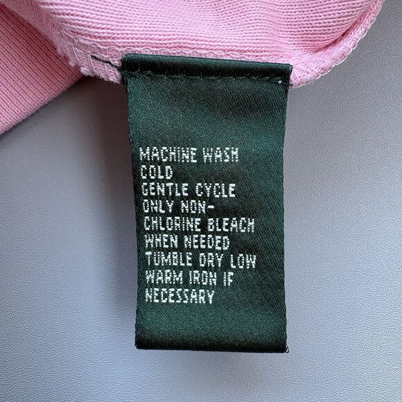 Vintage Ralph Lauren Dress Women Large Pink Soft Stretch Cotton Y2K Preppy Retro - Picture 8 of 11